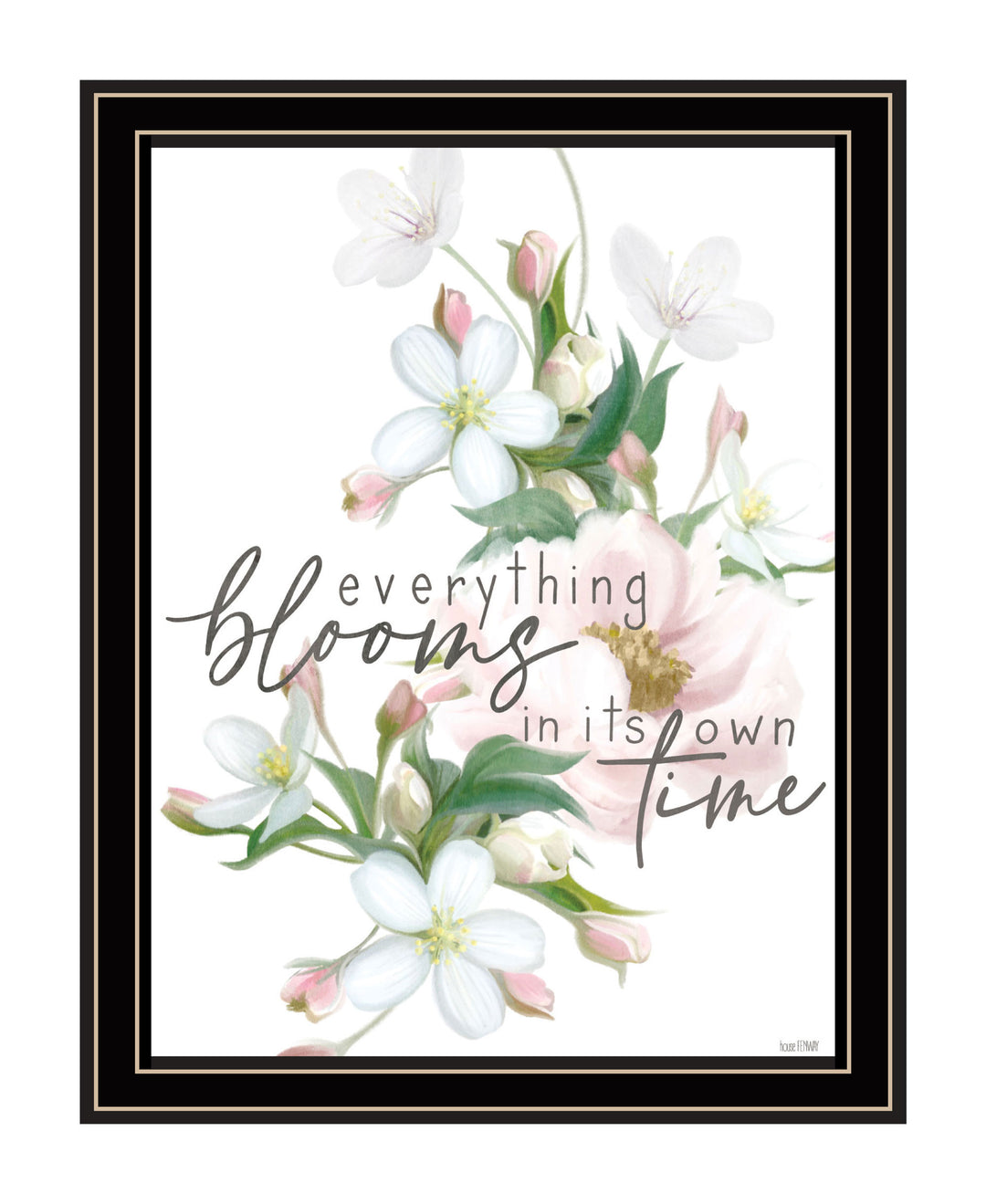 Everything Bloom Black Framed Print Wall Art