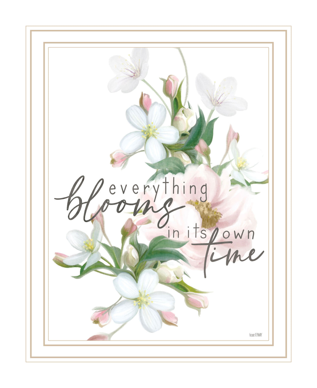 Everything Bloom Black Framed Print Wall Art