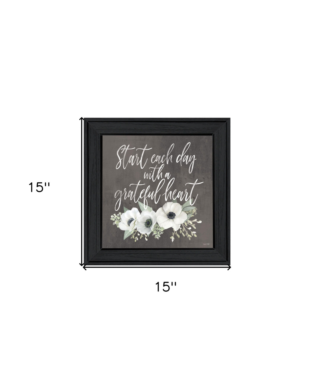 Grateful Heart Black Framed Print Wall Art