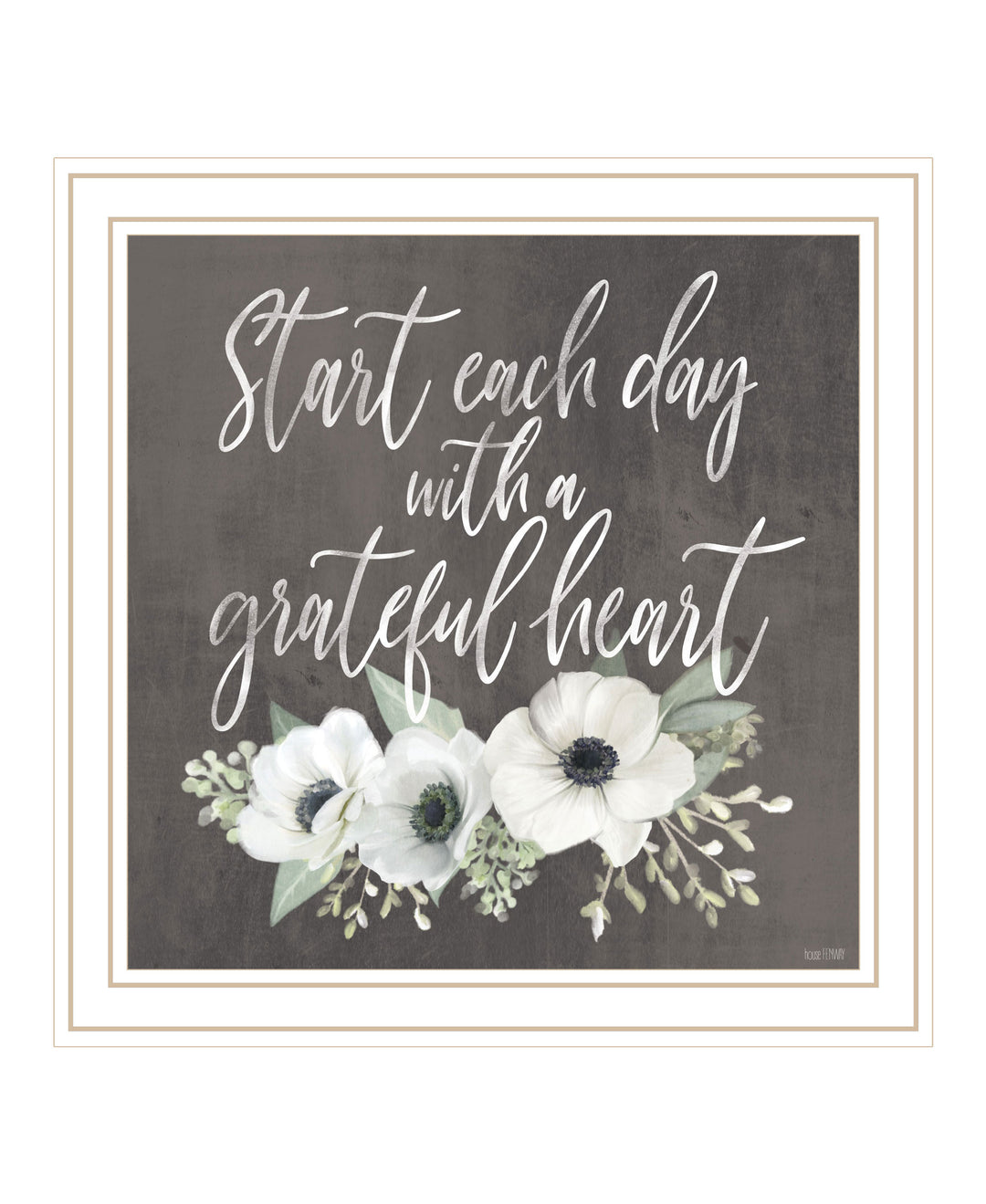 Grateful Heart Black Framed Print Wall Art