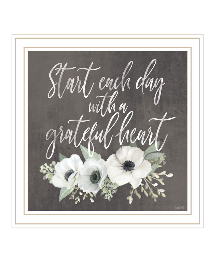 Grateful Heart Black Framed Print Wall Art