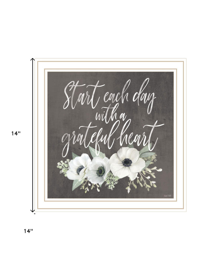 Grateful Heart Black Framed Print Wall Art