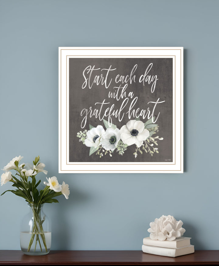 Grateful Heart Black Framed Print Wall Art