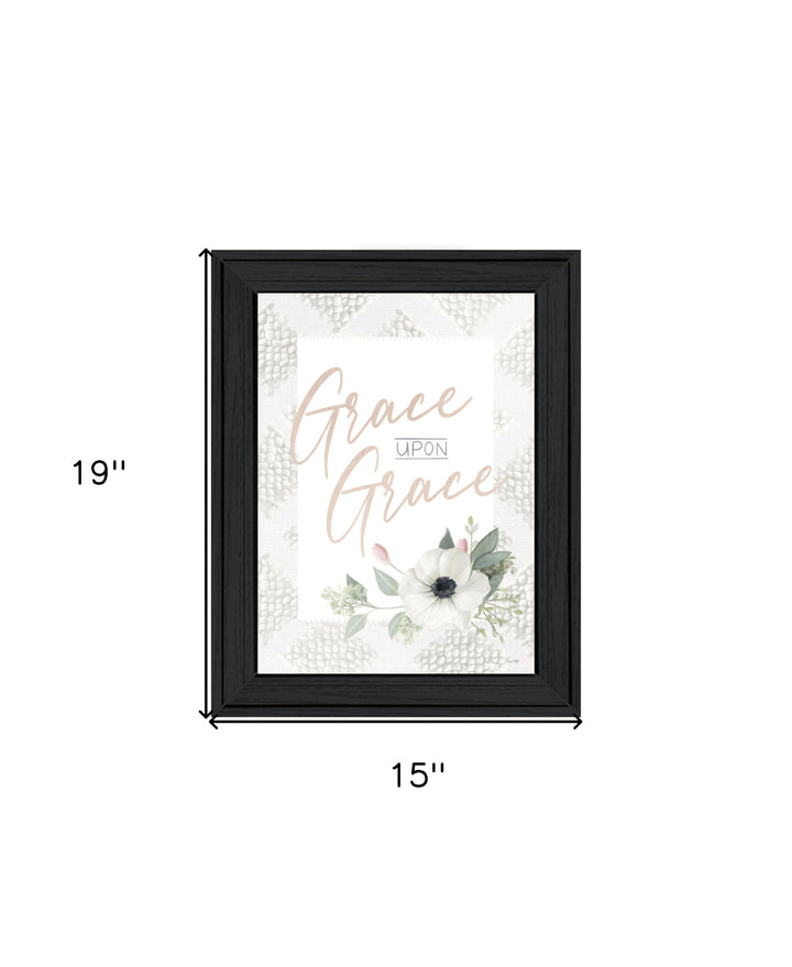 Grace Upon Grace Black Framed Print Wall Art