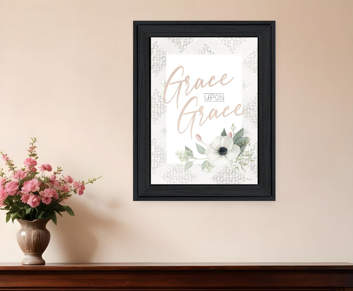 Grace Upon Grace Black Framed Print Wall Art