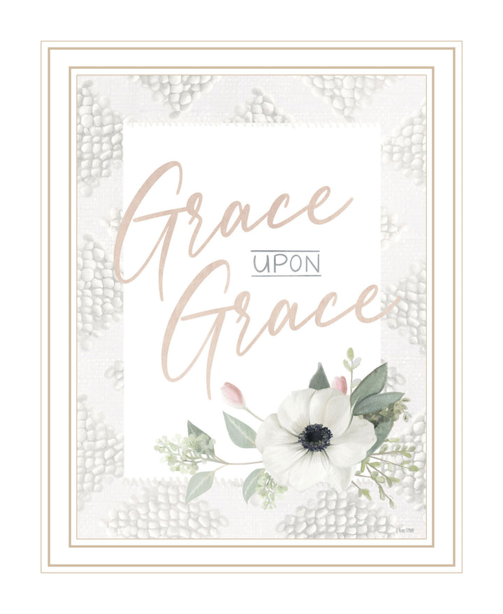 Grace Upon Grace White Framed Print Wall Art