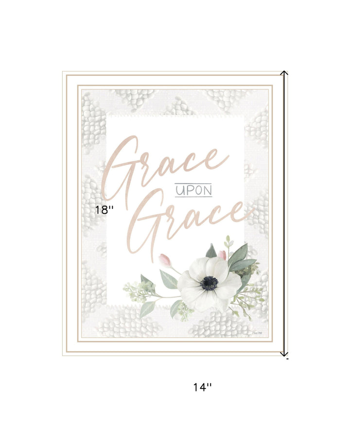 Grace Upon Grace White Framed Print Wall Art