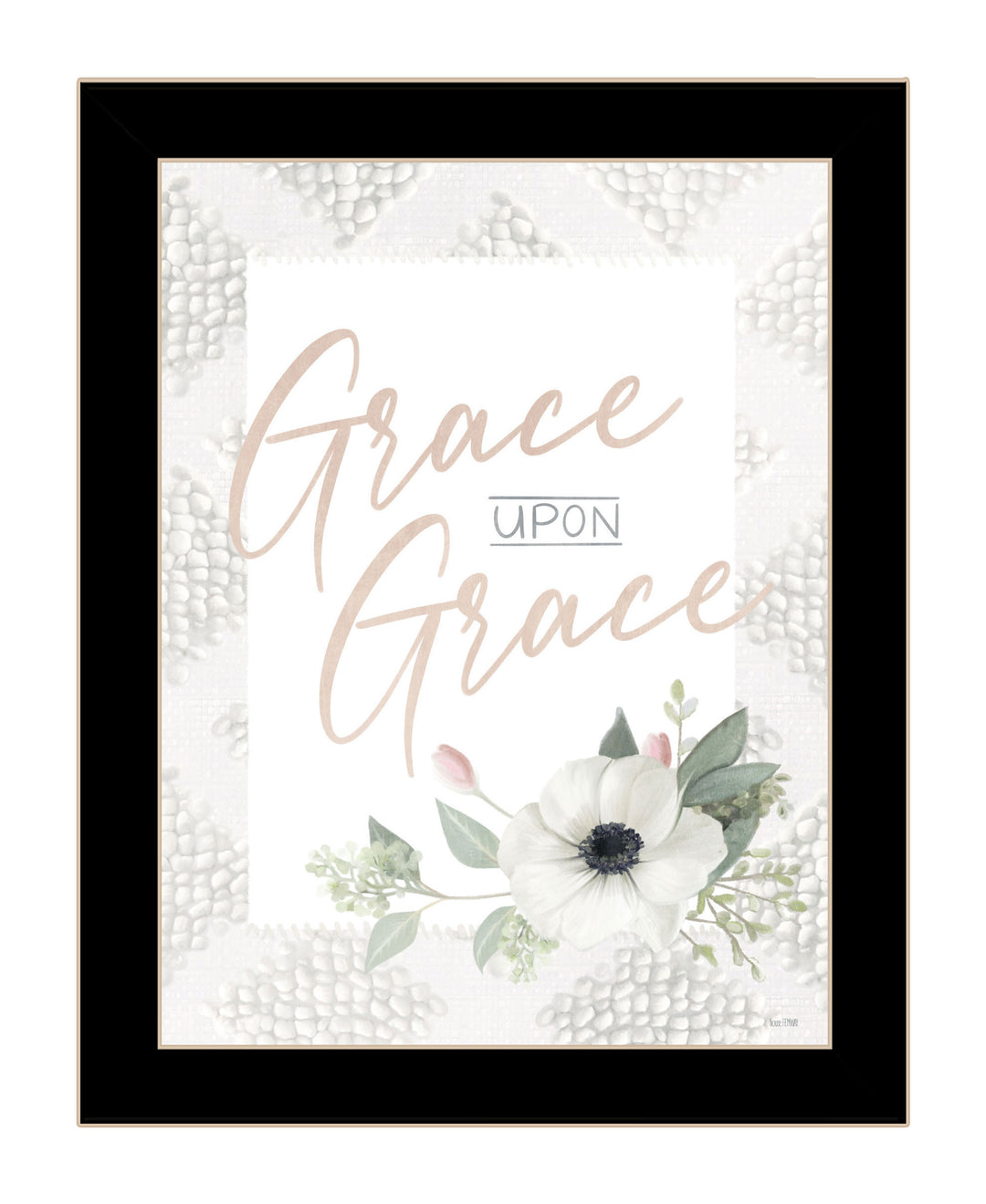 Grace Upon Grace White Framed Print Wall Art