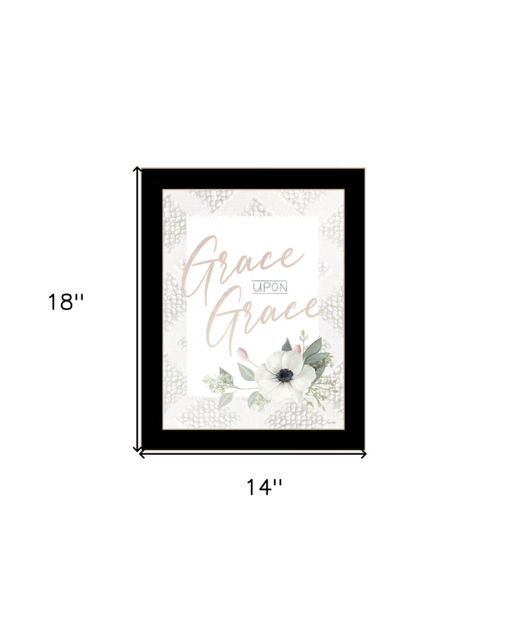 Grace Upon Grace White Framed Print Wall Art