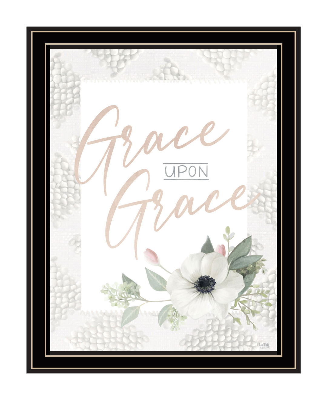 Grace Upon Grace White Framed Print Wall Art