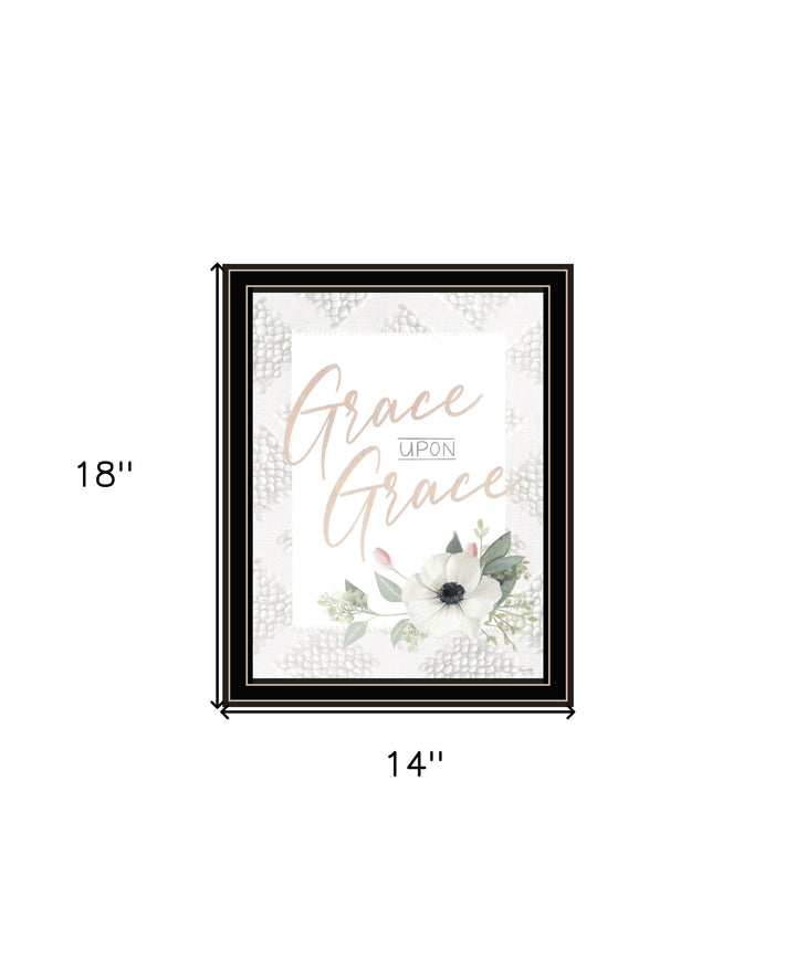 Grace Upon Grace White Framed Print Wall Art