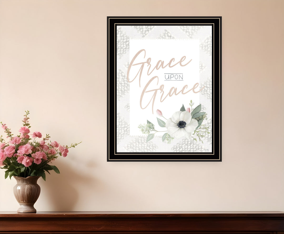 Grace Upon Grace White Framed Print Wall Art