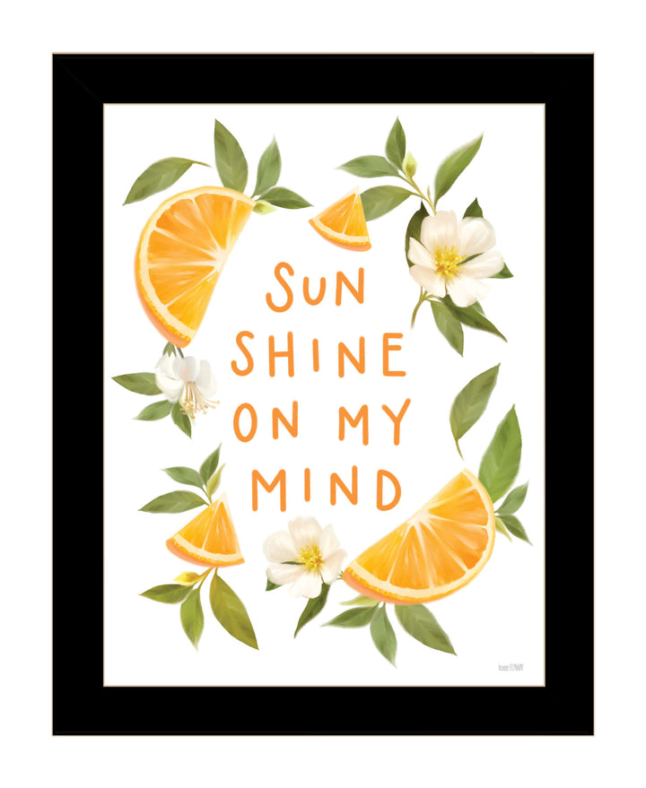 Sun Shine on My Mind Black Framed Print Wall Art