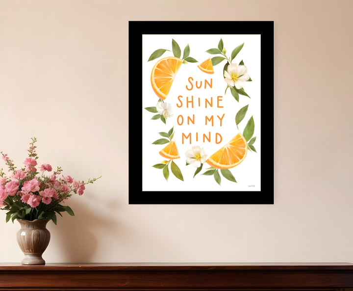 Sun Shine on My Mind Black Framed Print Wall Art