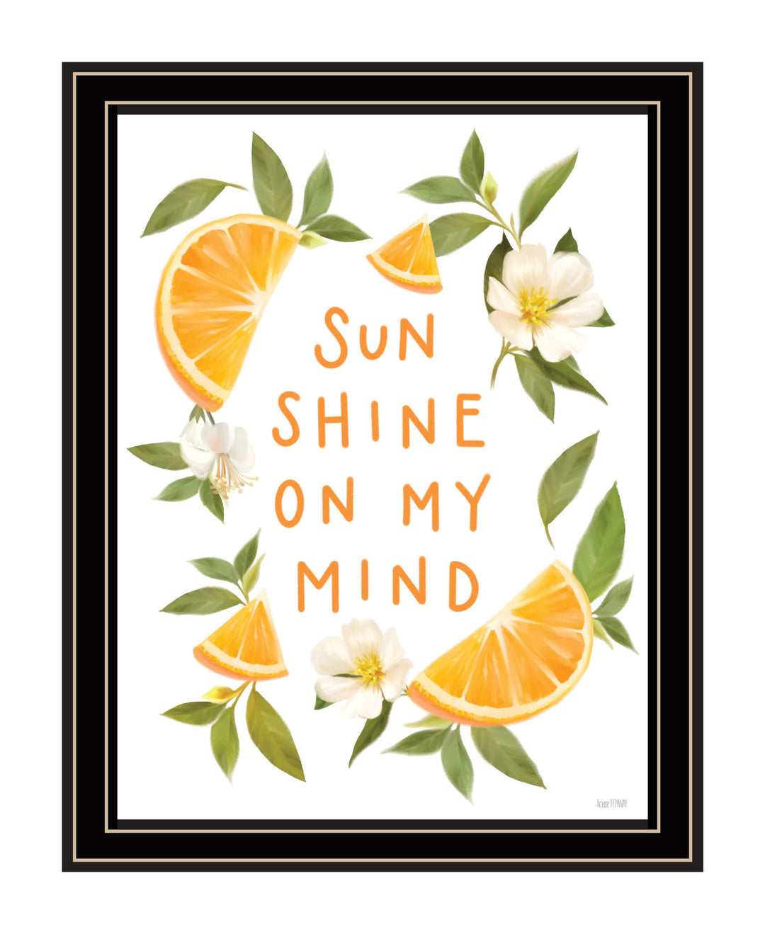 Sun Shine on My Mind Black Framed Print Wall Art