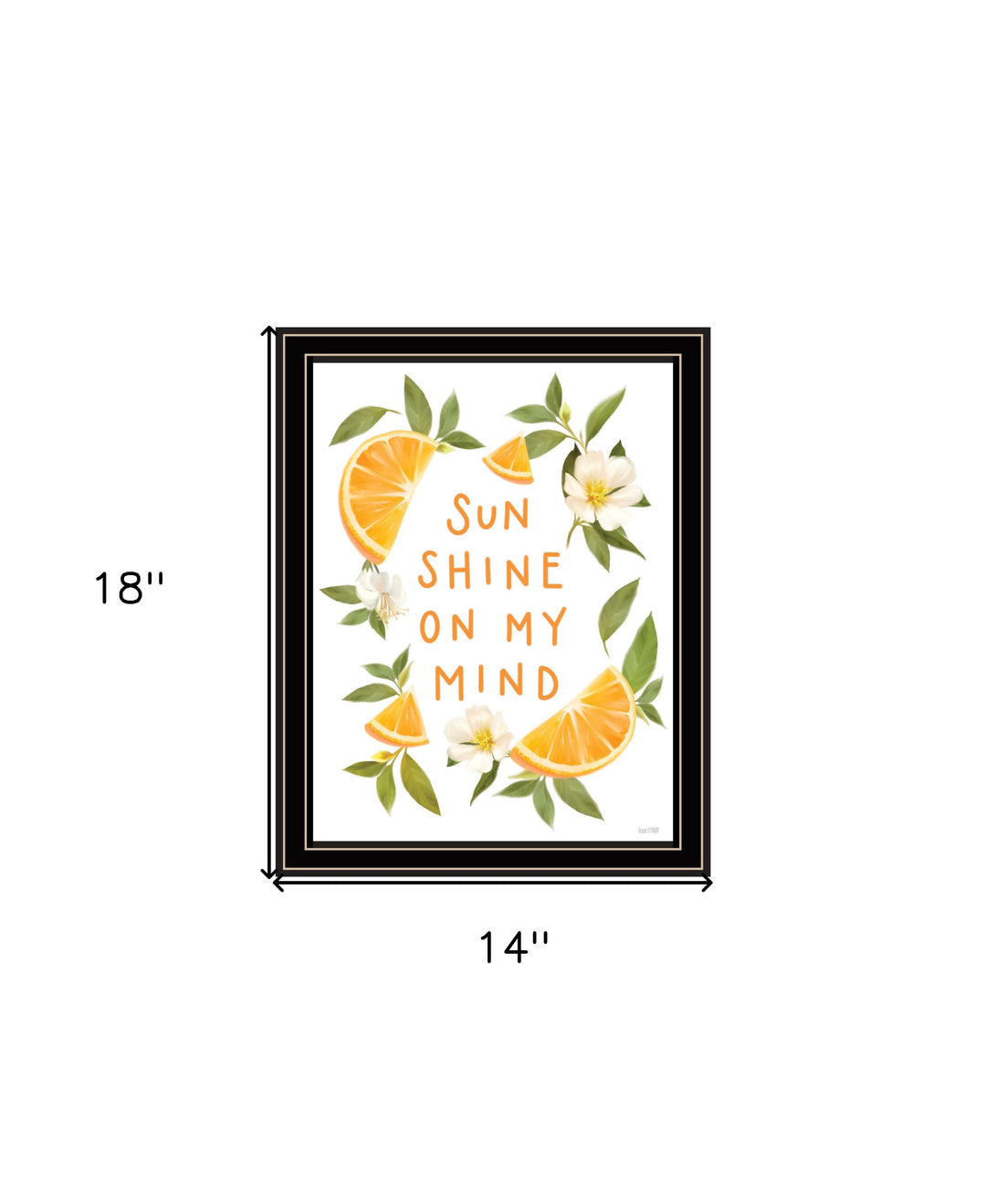 Sun Shine on My Mind Black Framed Print Wall Art