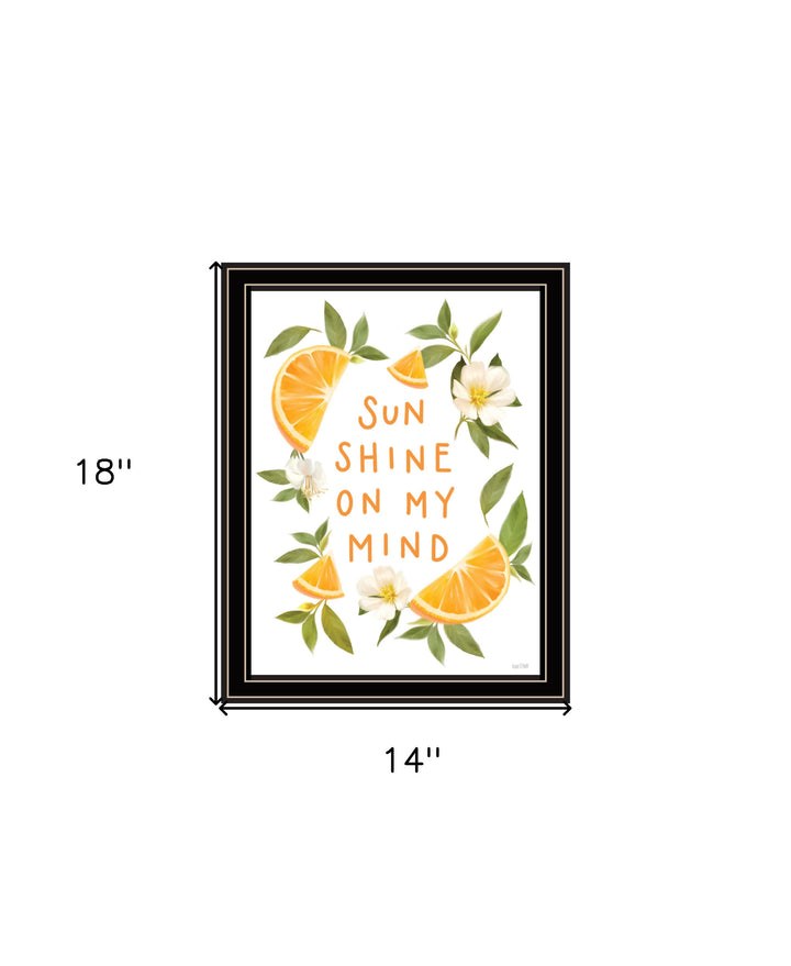 Sun Shine on My Mind Black Framed Print Wall Art