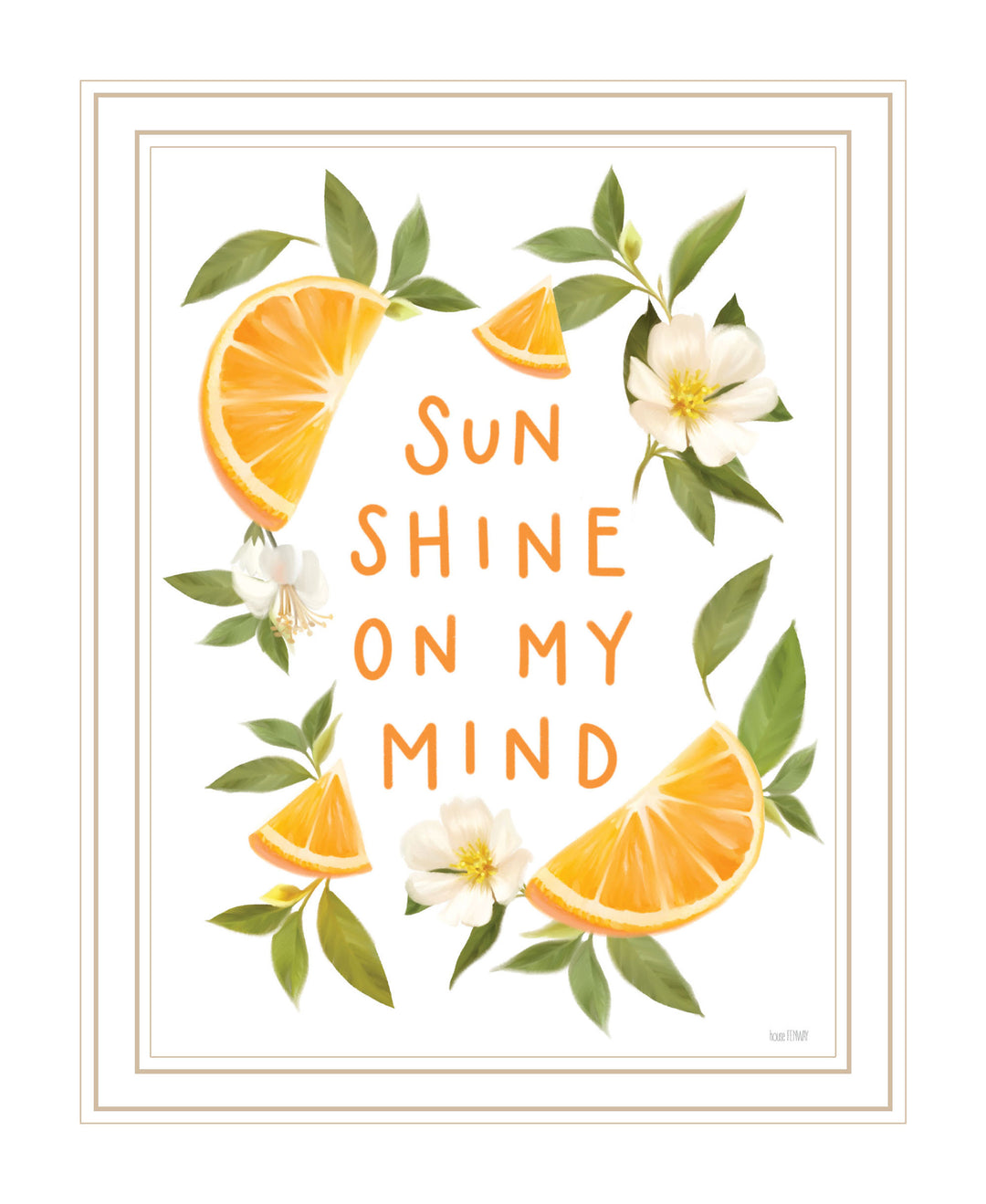 Sun Shine on My Mind Black Framed Print Wall Art