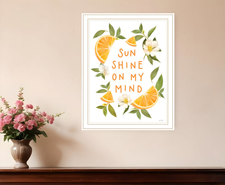 Sun Shine on My Mind Black Framed Print Wall Art