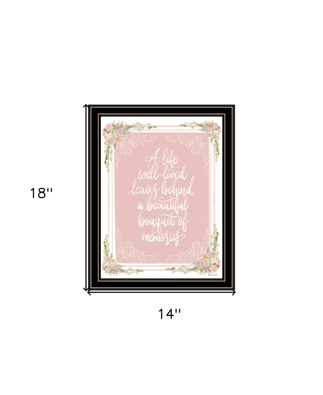 A Life Well Lived Black Framed Print Wall Art