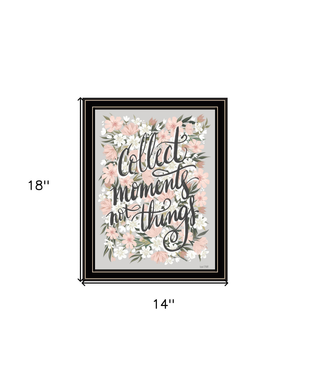 Collect Moments Not Things Black Framed Print Wall Art