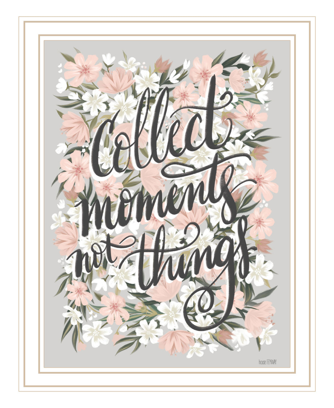 Collect Moments Not Things Black Framed Print Wall Art