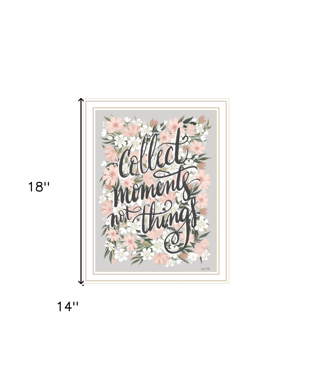 Collect Moments Not Things Black Framed Print Wall Art