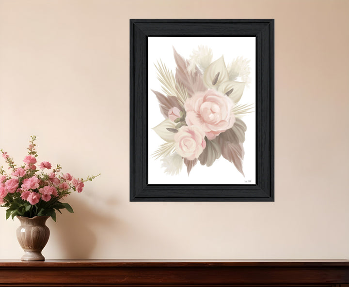 BOHEMIAN BOUQUET Black Framed Print Wall Art