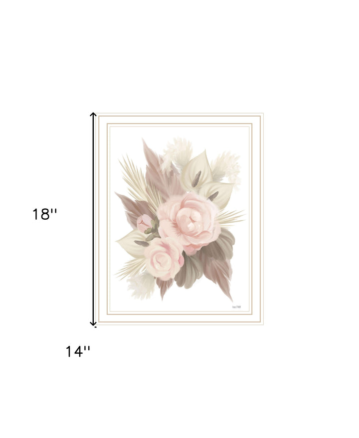 BOHEMIAN BOUQUET Black Framed Print Wall Art