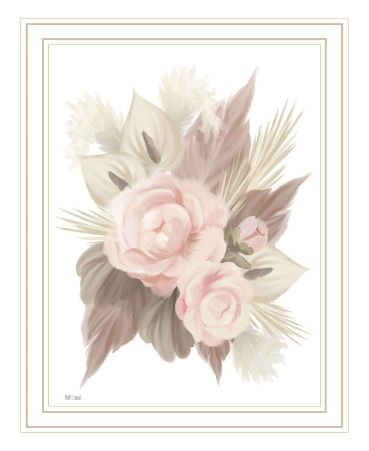 BOHEMIAN BOUQUET Black Framed Print Wall Art