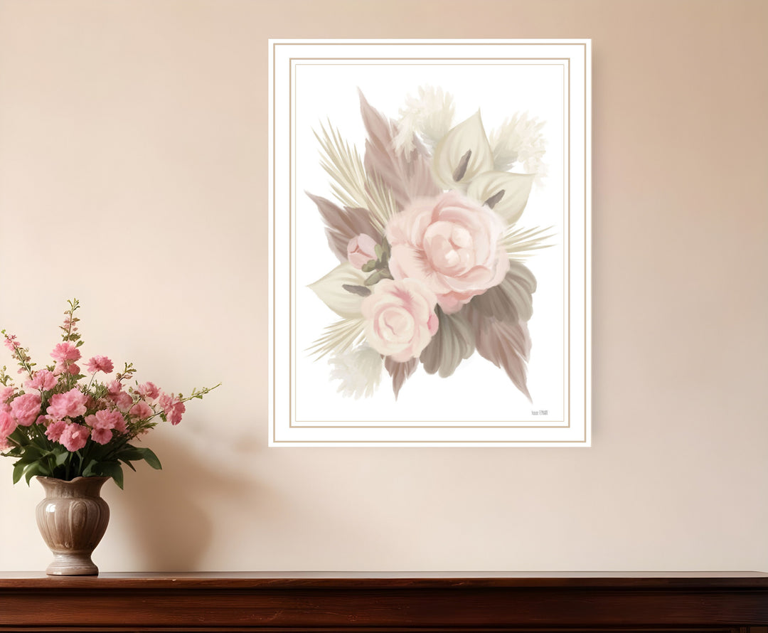 BOHEMIAN BOUQUET Black Framed Print Wall Art