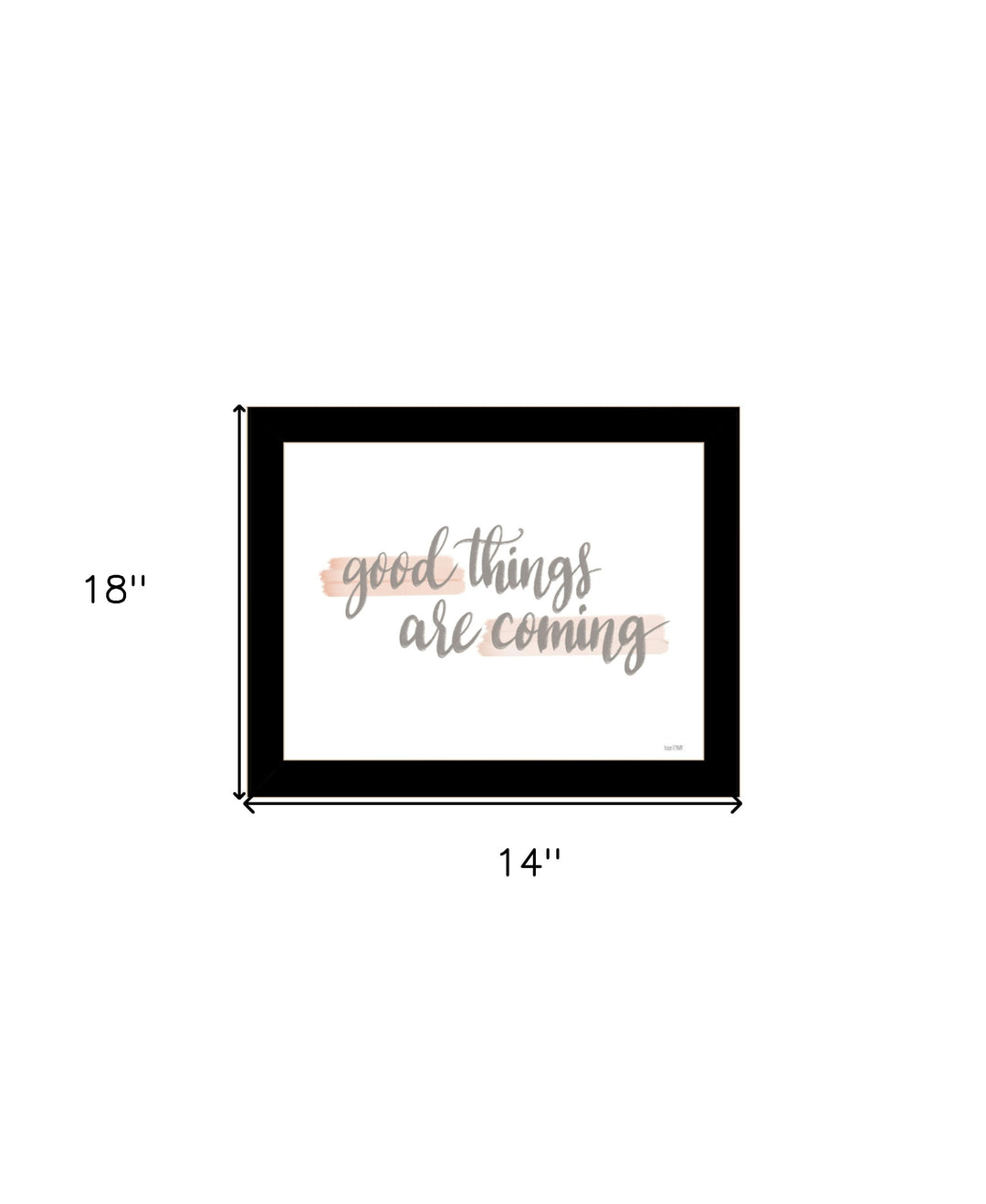 Good Things Are Coming Black Framed Print Wall Art