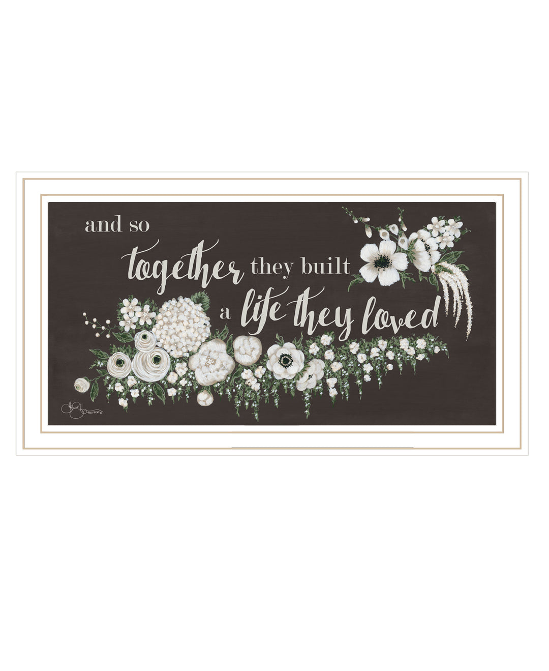 Together They Built Black Framed Print Wall Art