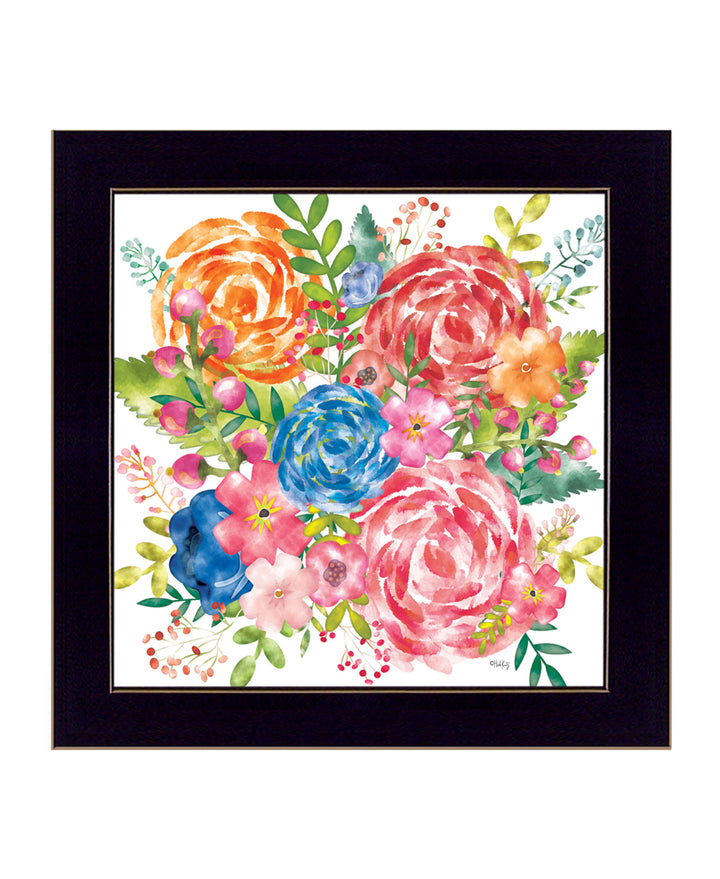 Spring Floral Black Framed Print Wall Art