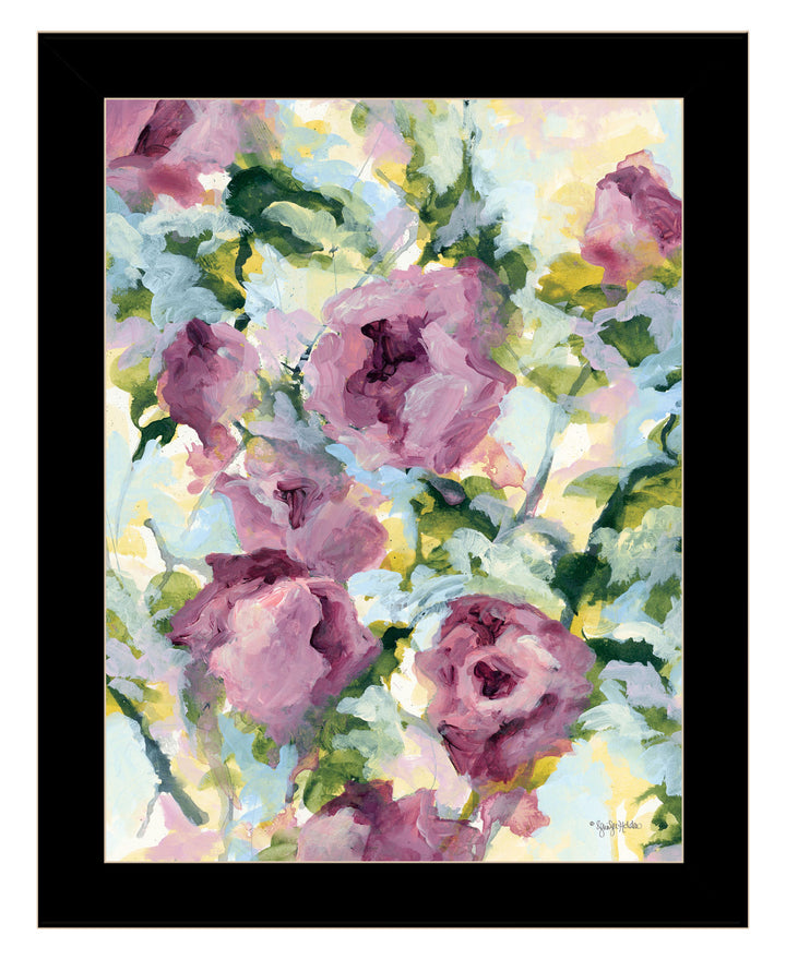 Abstract Floral Black Framed Print Wall Art