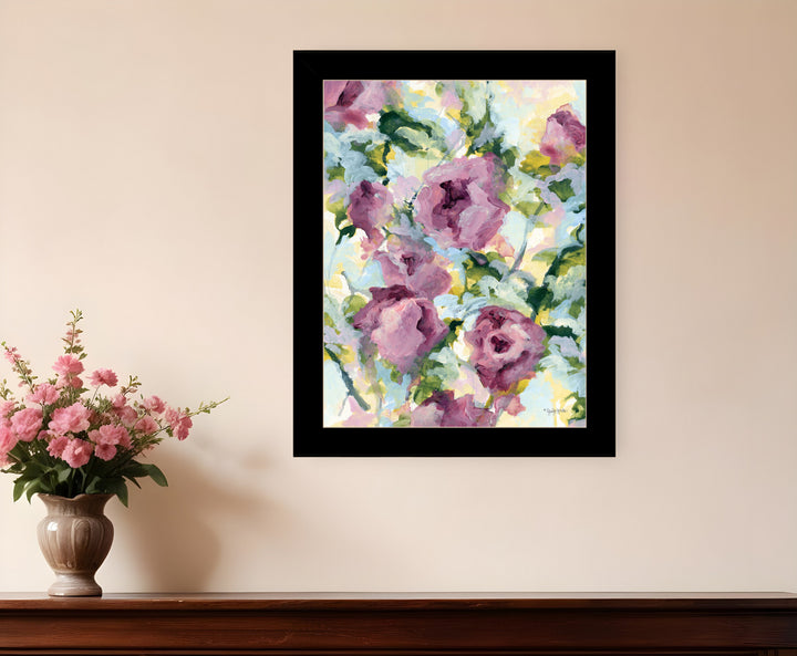 Abstract Floral Black Framed Print Wall Art