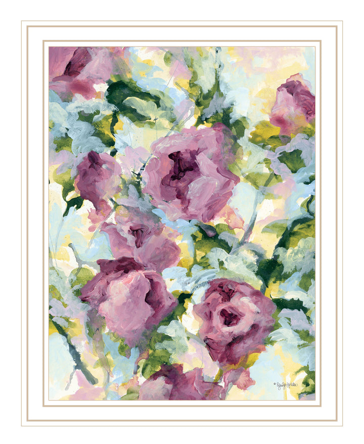 Abstract Floral Black Framed Print Wall Art