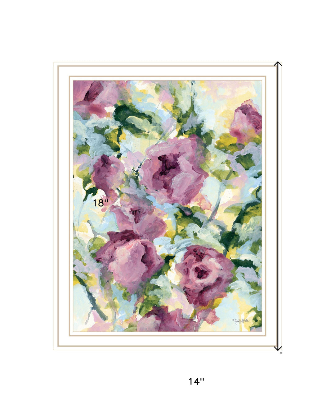 Abstract Floral Black Framed Print Wall Art