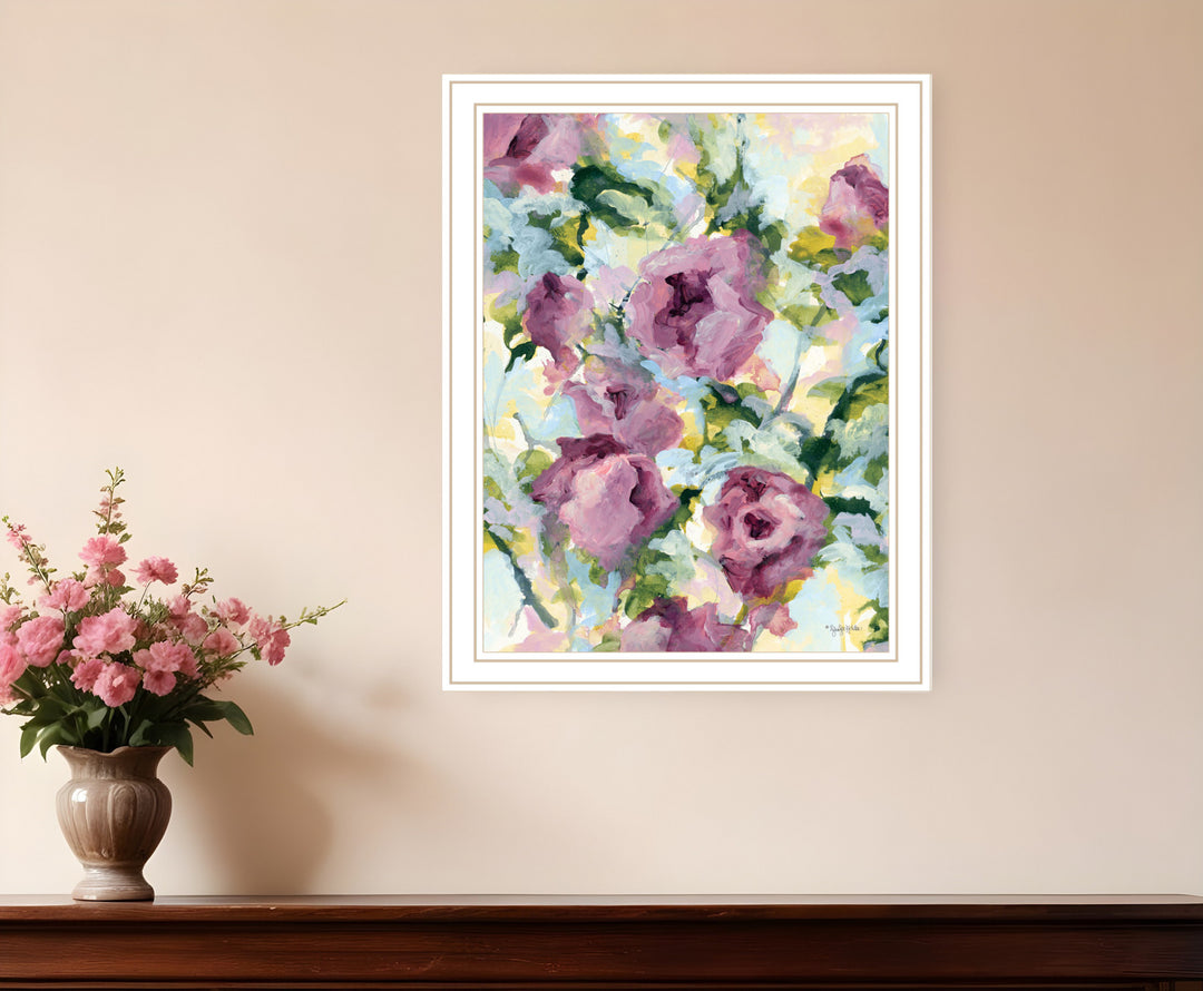 Abstract Floral Black Framed Print Wall Art