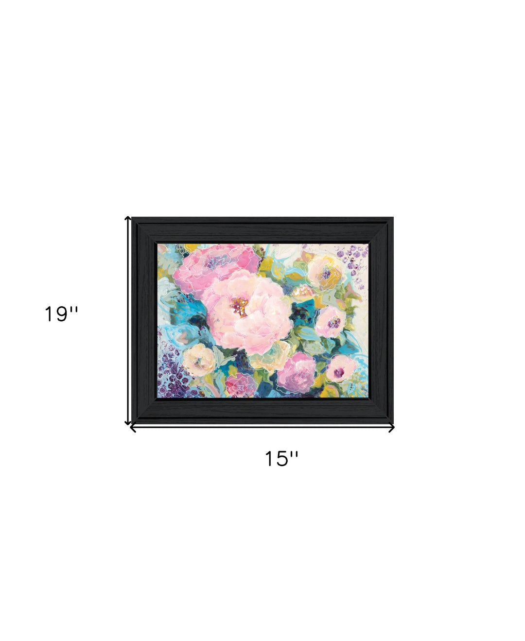 Fresh Florals Black Framed Print Wall Art