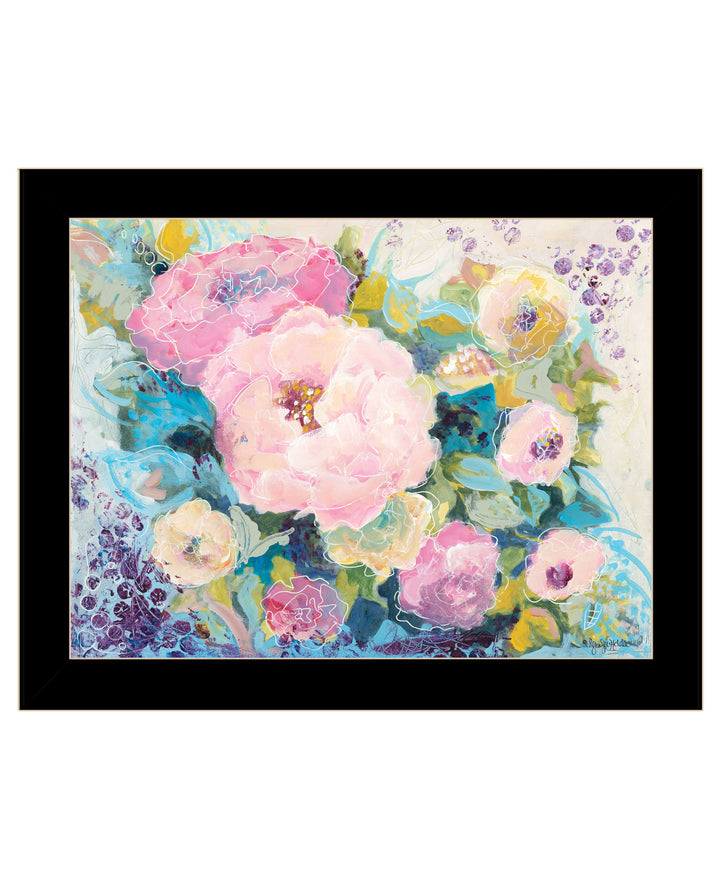 Fresh Florals Black Framed Print Wall Art