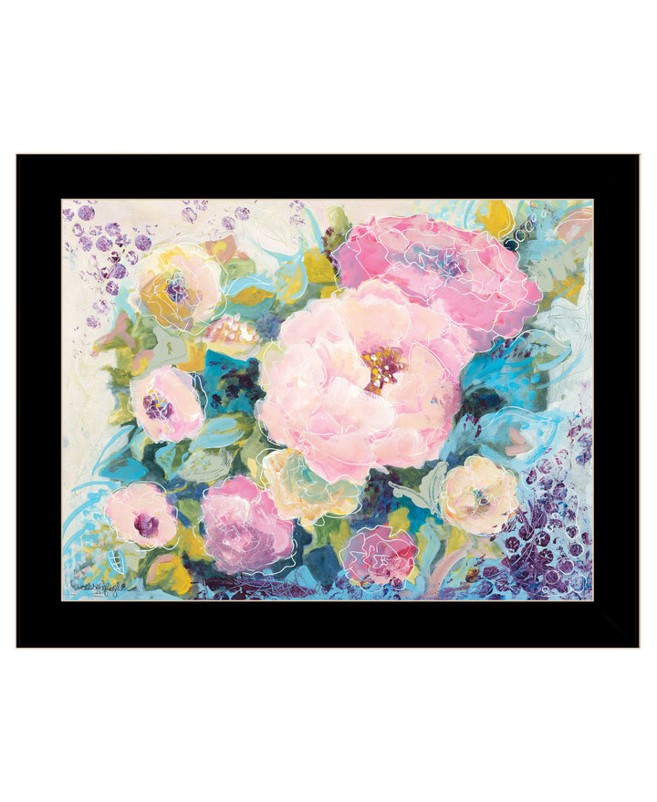 Fresh Florals Black Framed Print Wall Art