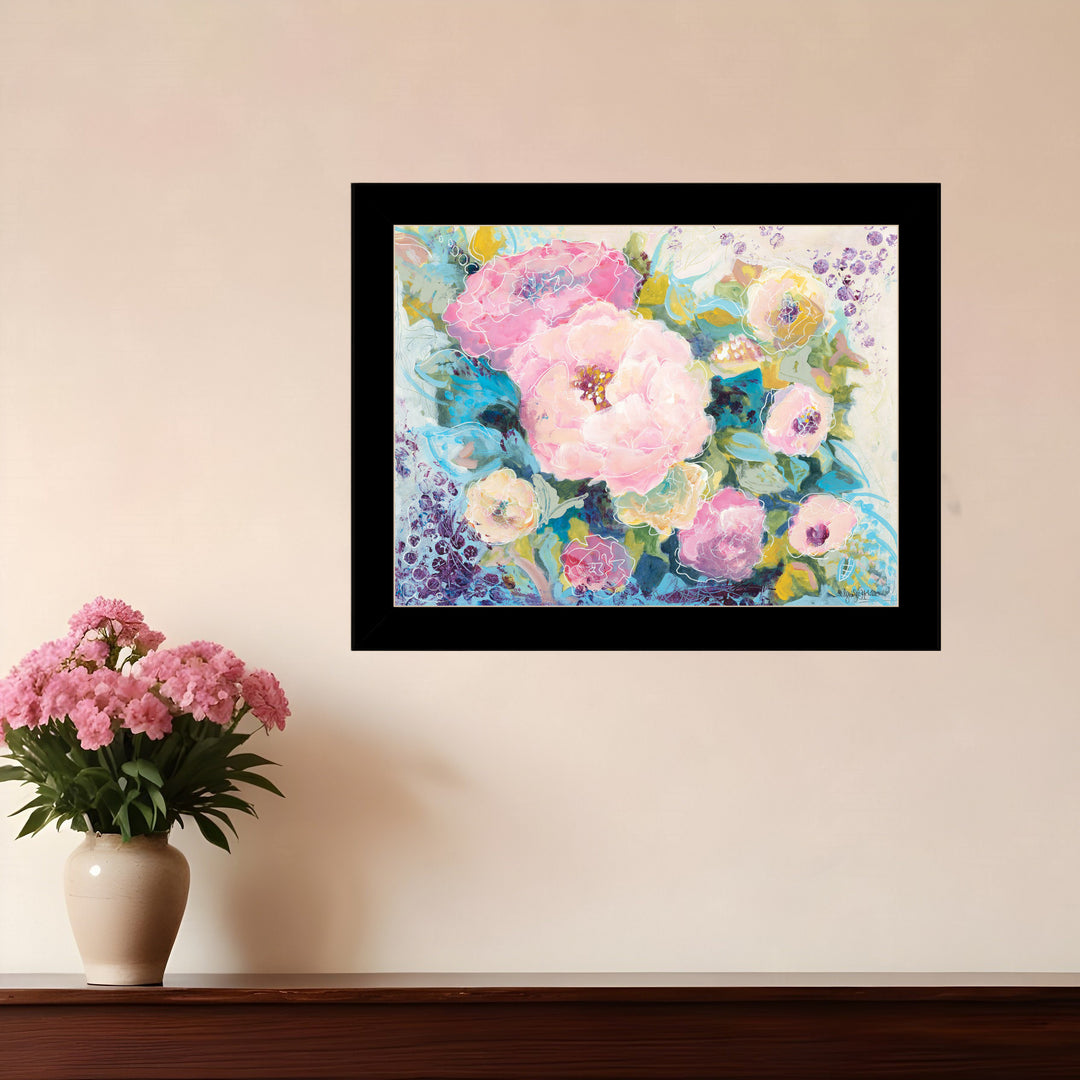 Fresh Florals Black Framed Print Wall Art