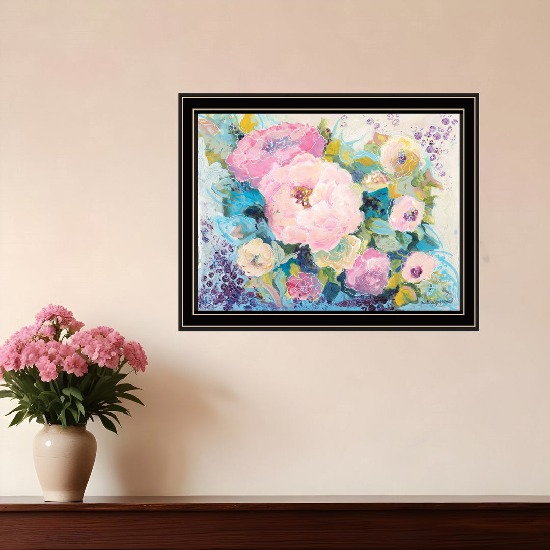 Fresh Florals Black Framed Print Wall Art