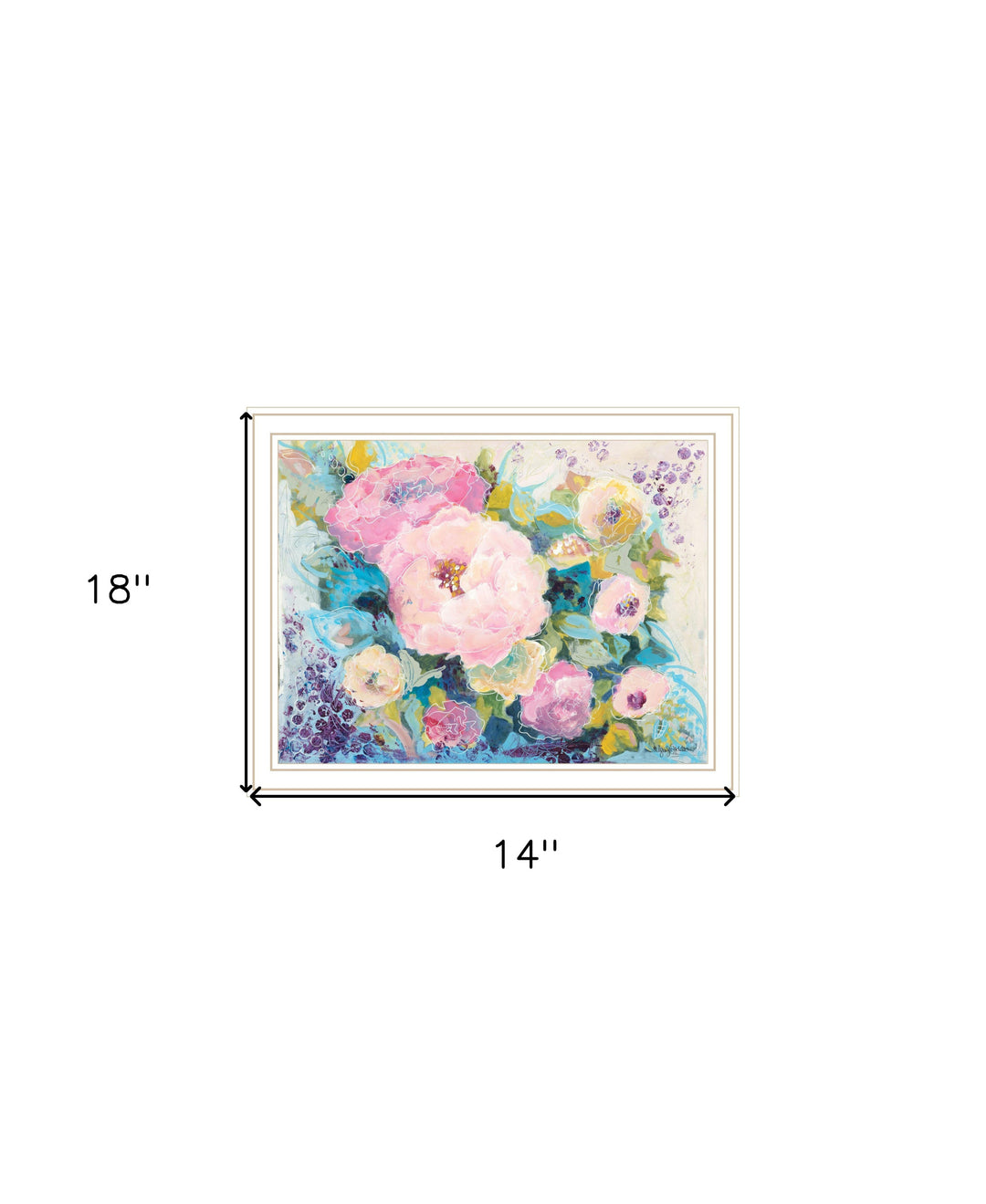 Fresh Florals Black Framed Print Wall Art