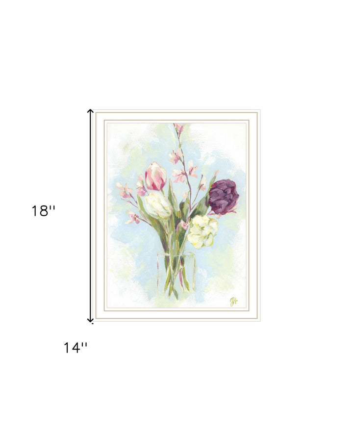 Flower Farm Bouquet Black Framed Print Wall Art