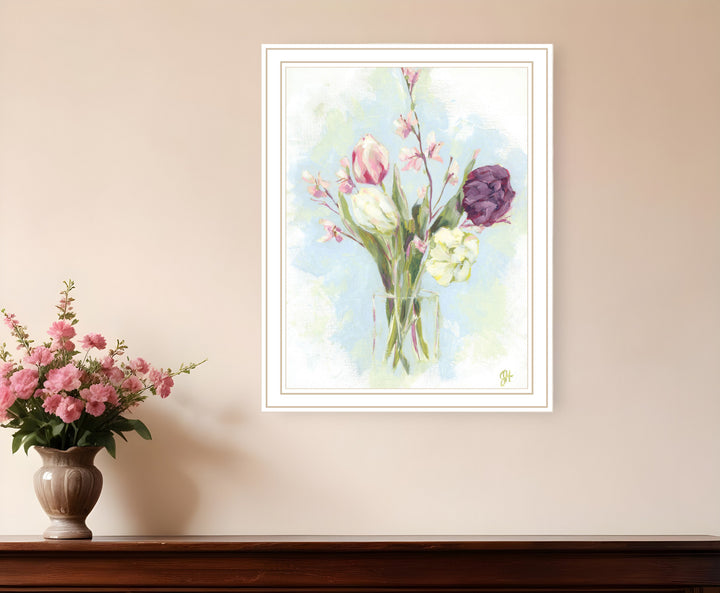 Flower Farm Bouquet Black Framed Print Wall Art