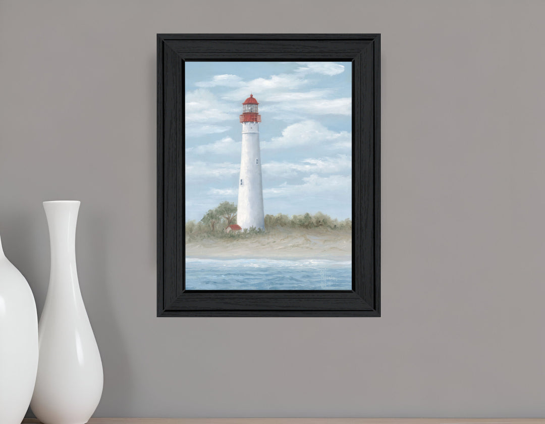 Cape May Light Black Framed Print Wall Art