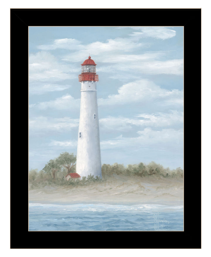 Cape May Light Black Framed Print Wall Art