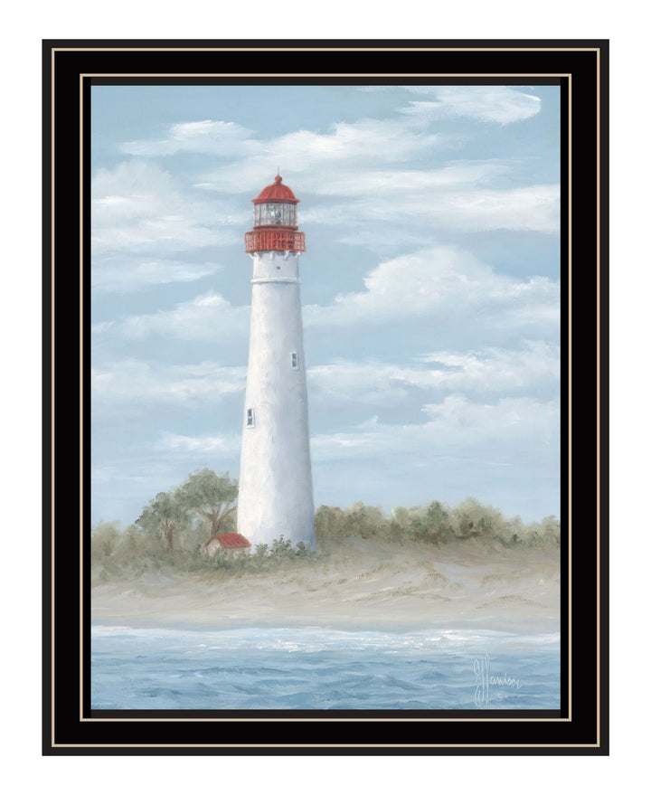 Cape May Light Black Framed Print Wall Art